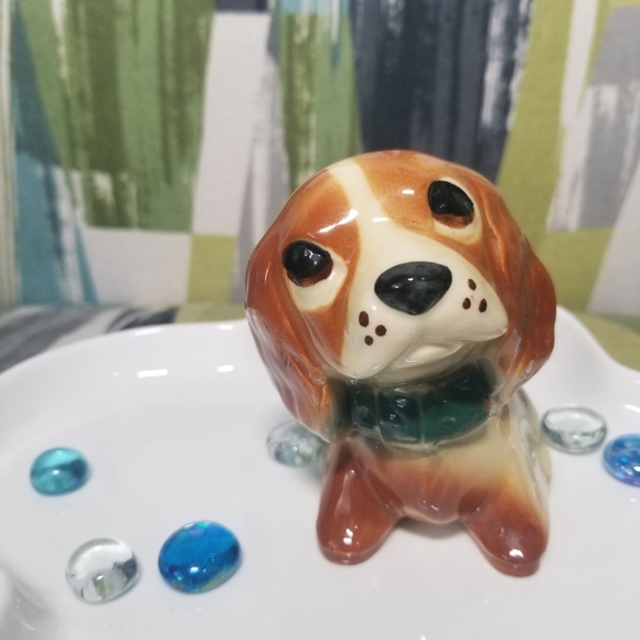 Vintage 1959's Cocker Spaniel Puppy Dog Small Ceramic Planter Figurine Retro Cut - Picture 9 of 9